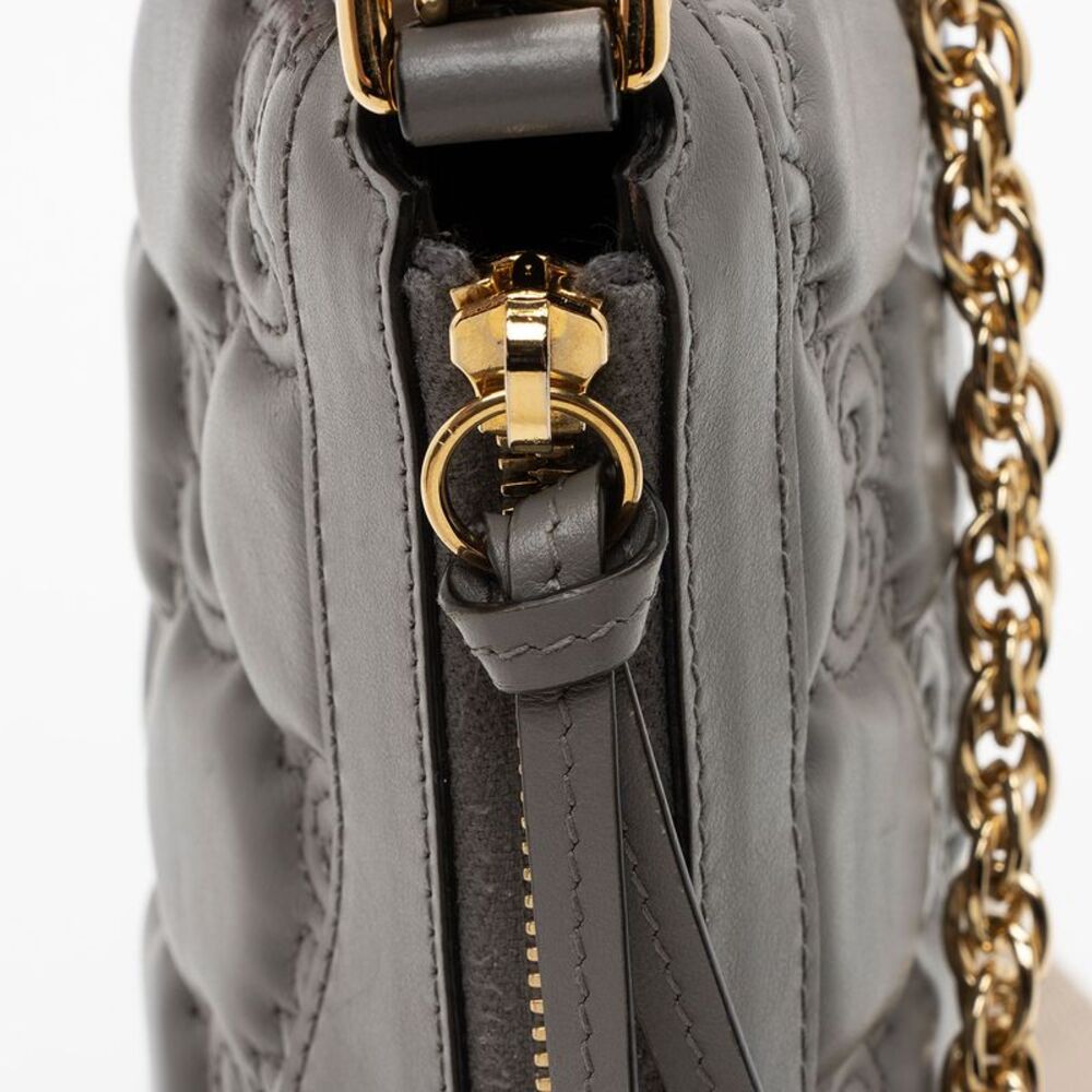 Gucci Jumbo GG Matelasse Leather Chain Small Crossbody - Picture 9 of 13